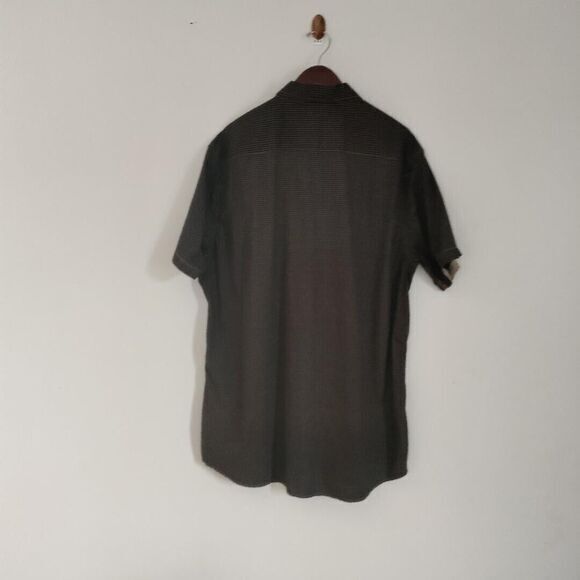 CRAFT + FLOW Men 3X Black/Tan Stretch Comfortable Casual Button Preppy Shirt Y2K - Picture 3 of 5